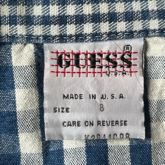 🔹 vintage guess gingham pinafore skirt - Picture 5 of 10